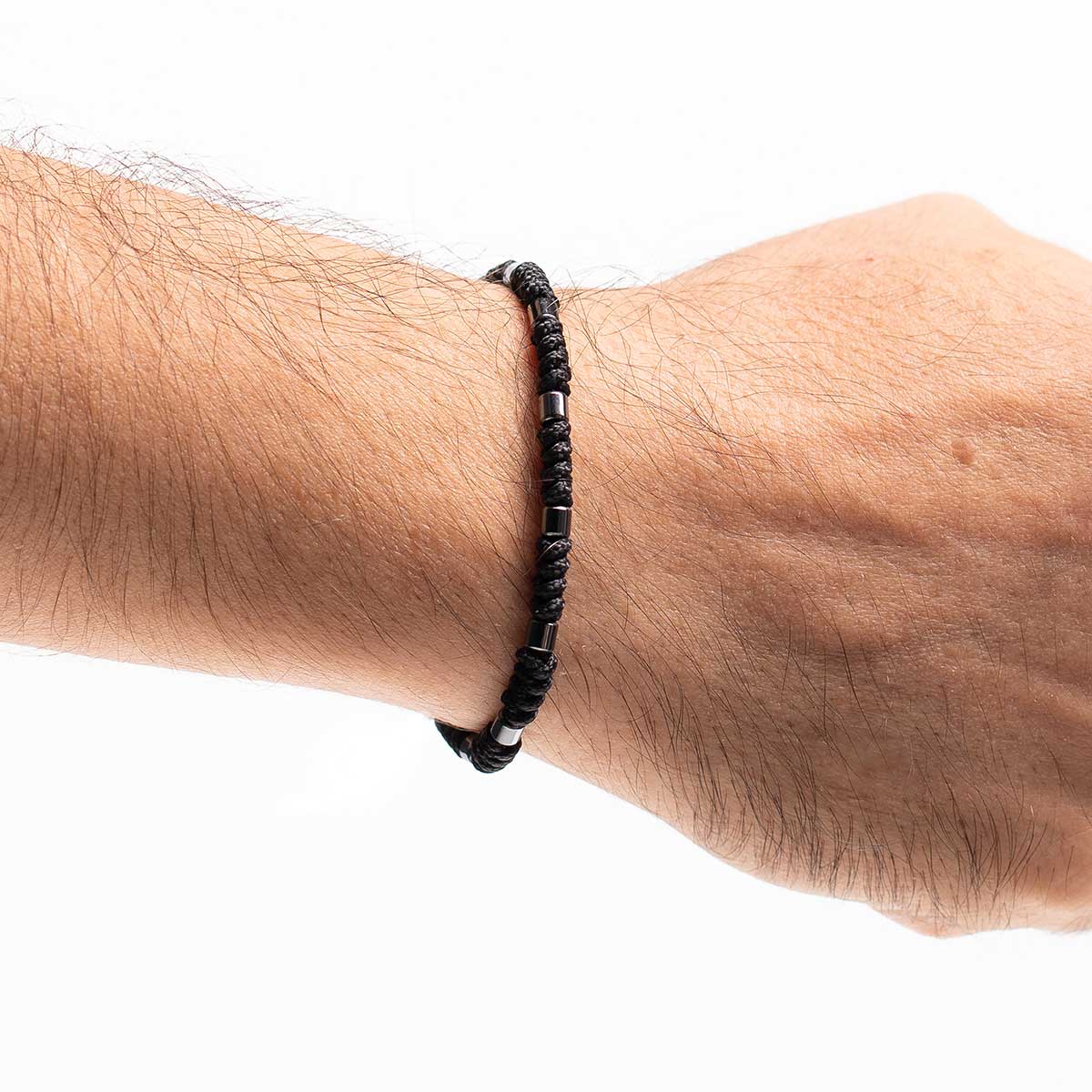 Handmade Men's Adjustable Beaded Bracelet