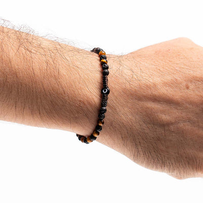 Handmade Men's Adjustable Beaded Bracelet