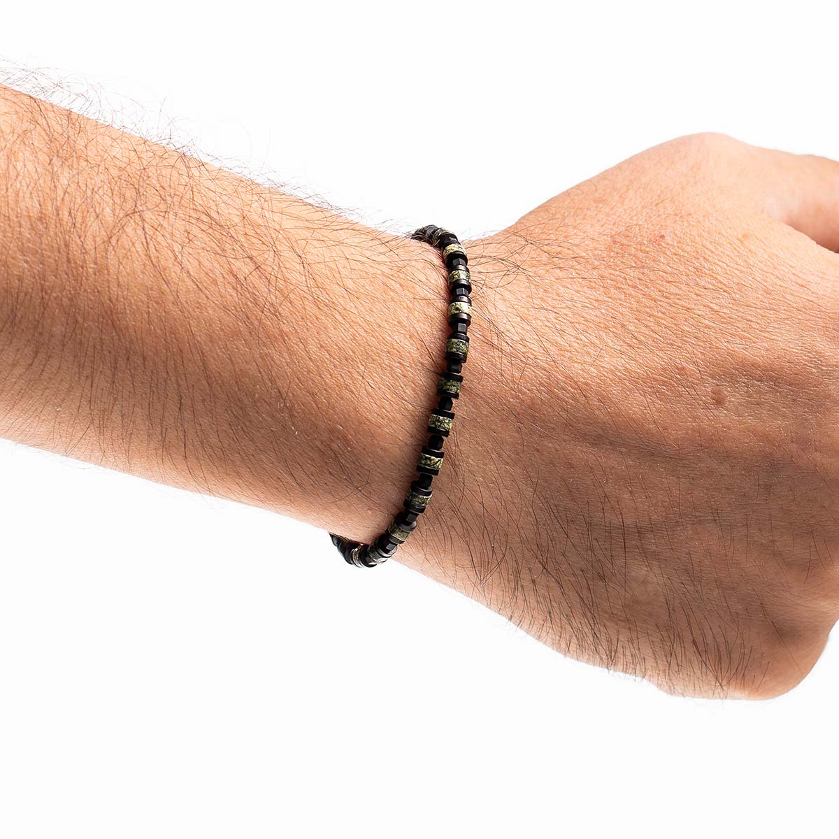 Handmade Men's Adjustable Beaded Bracelet