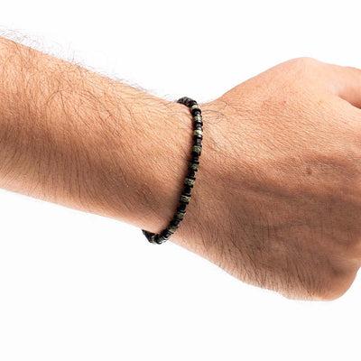 Handmade Men's Adjustable Beaded Bracelet