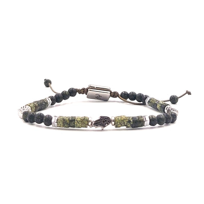 Handmade Men's Adjustable Beaded Bracelet