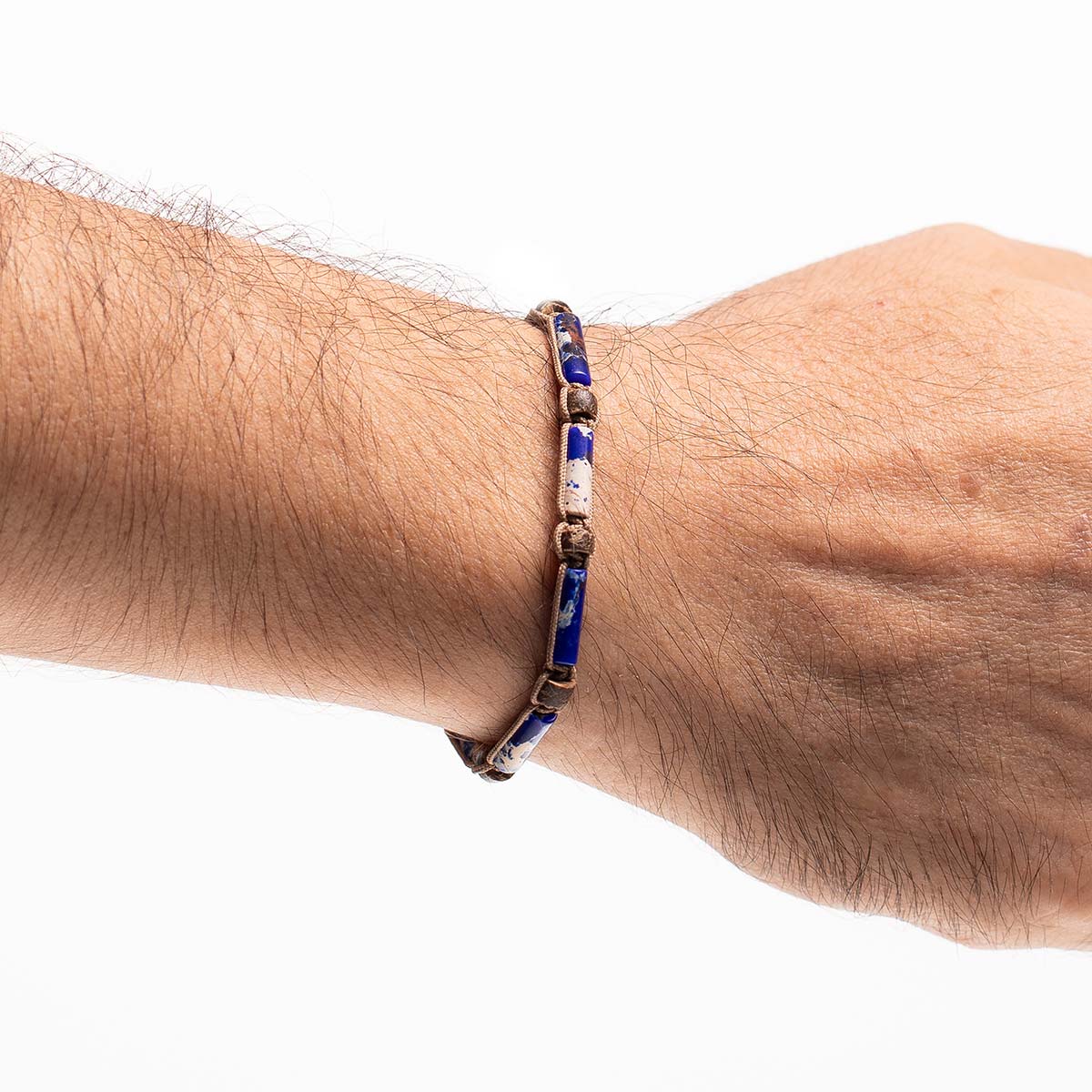 Handmade Men's Adjustable Beaded Bracelet