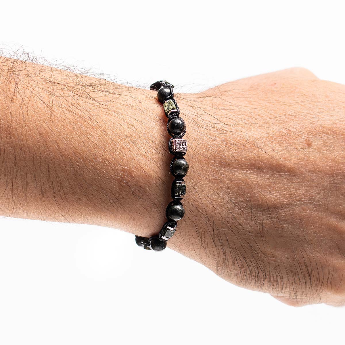 Handmade Men's Adjustable Beaded Bracelet