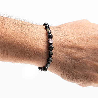 Handmade Men's Adjustable Beaded Bracelet