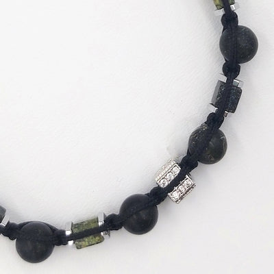 Handmade Men's Adjustable Beaded Bracelet