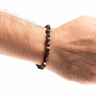 Handmade Men's Adjustable Beaded Bracelet
