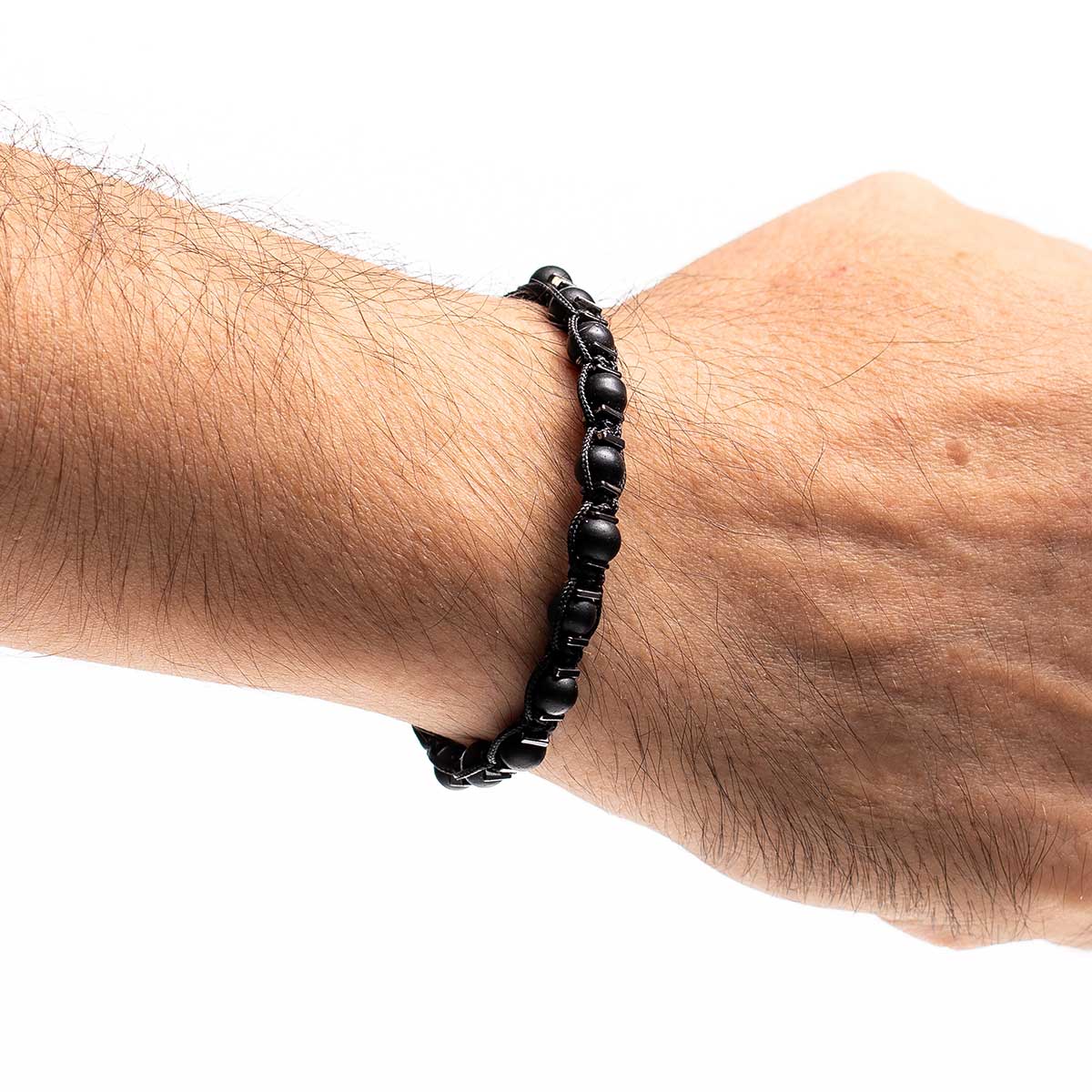 Handmade Men's Adjustable Beaded Bracelet