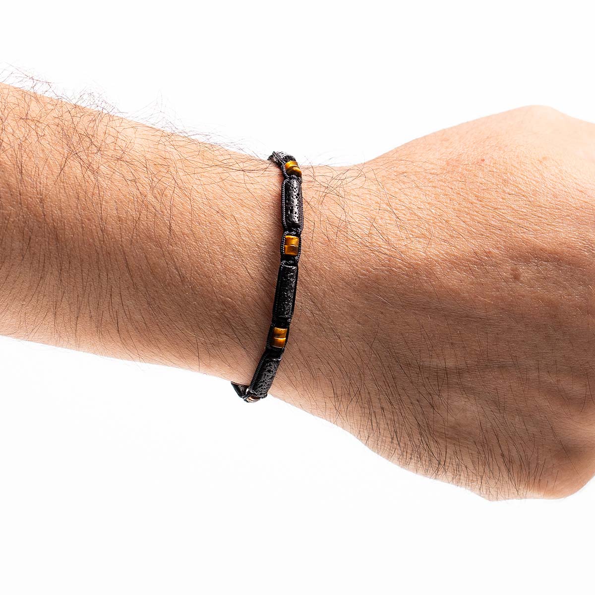 Handmade Men's Adjustable Beaded Bracelet