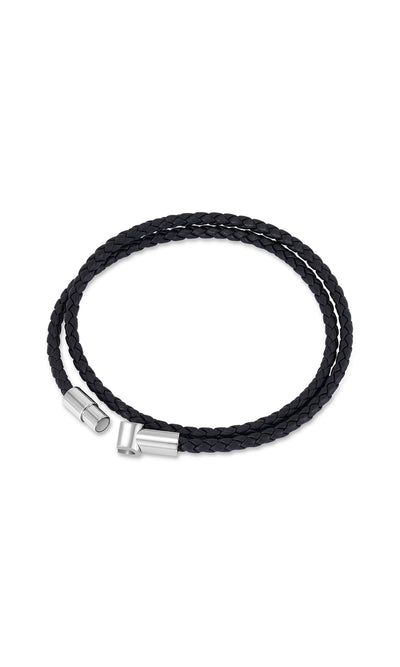 Umberto Braided Leather Bracelet for Men