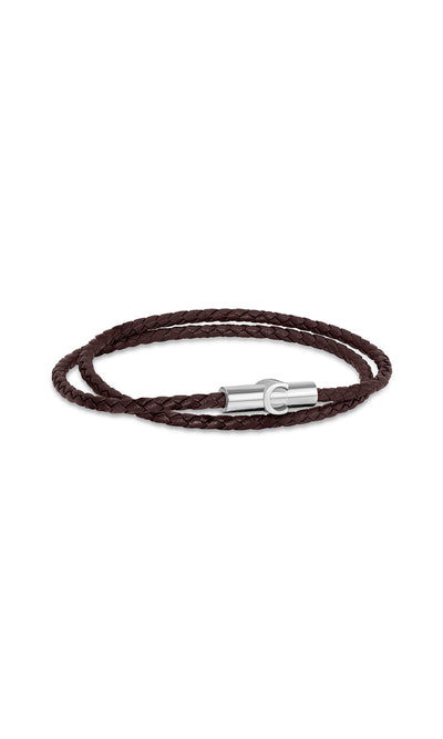 Umberto Braided Leather Bracelet for Men