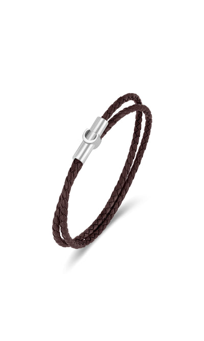 Umberto Braided Leather Bracelet for Men