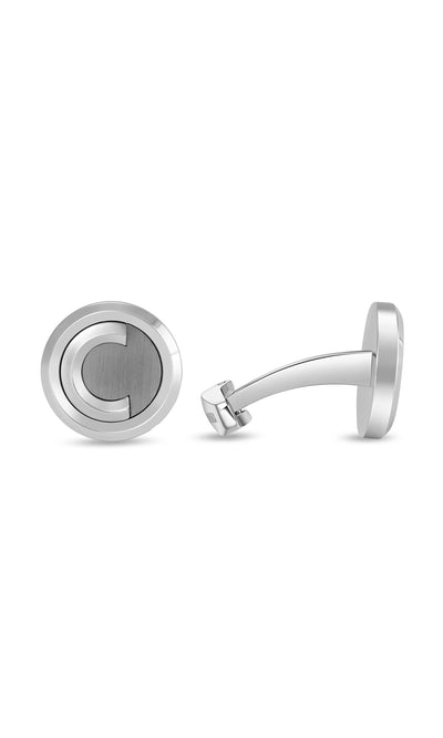 Ivo Stainless Steel Round Cufflinks for Men