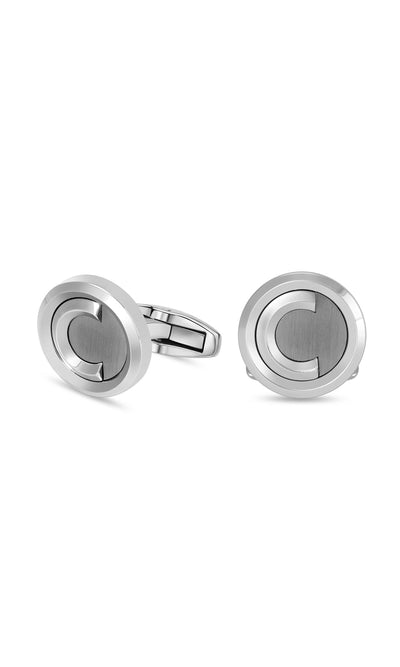 Ivo Stainless Steel Round Cufflinks for Men