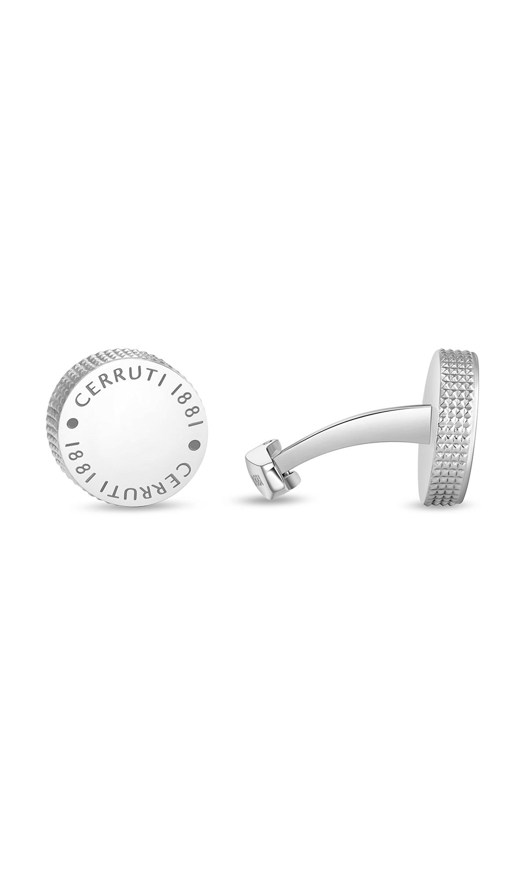 Cerruti 1881 Ignazia Stainless Steel Round Cufflinks for Men