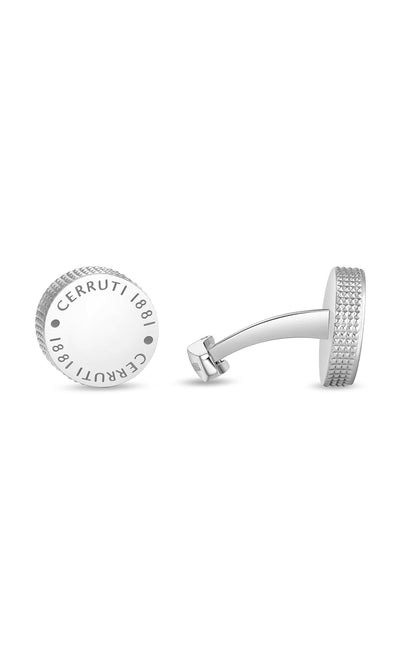 Ignazia Stainless Steel Round Cufflinks for Men