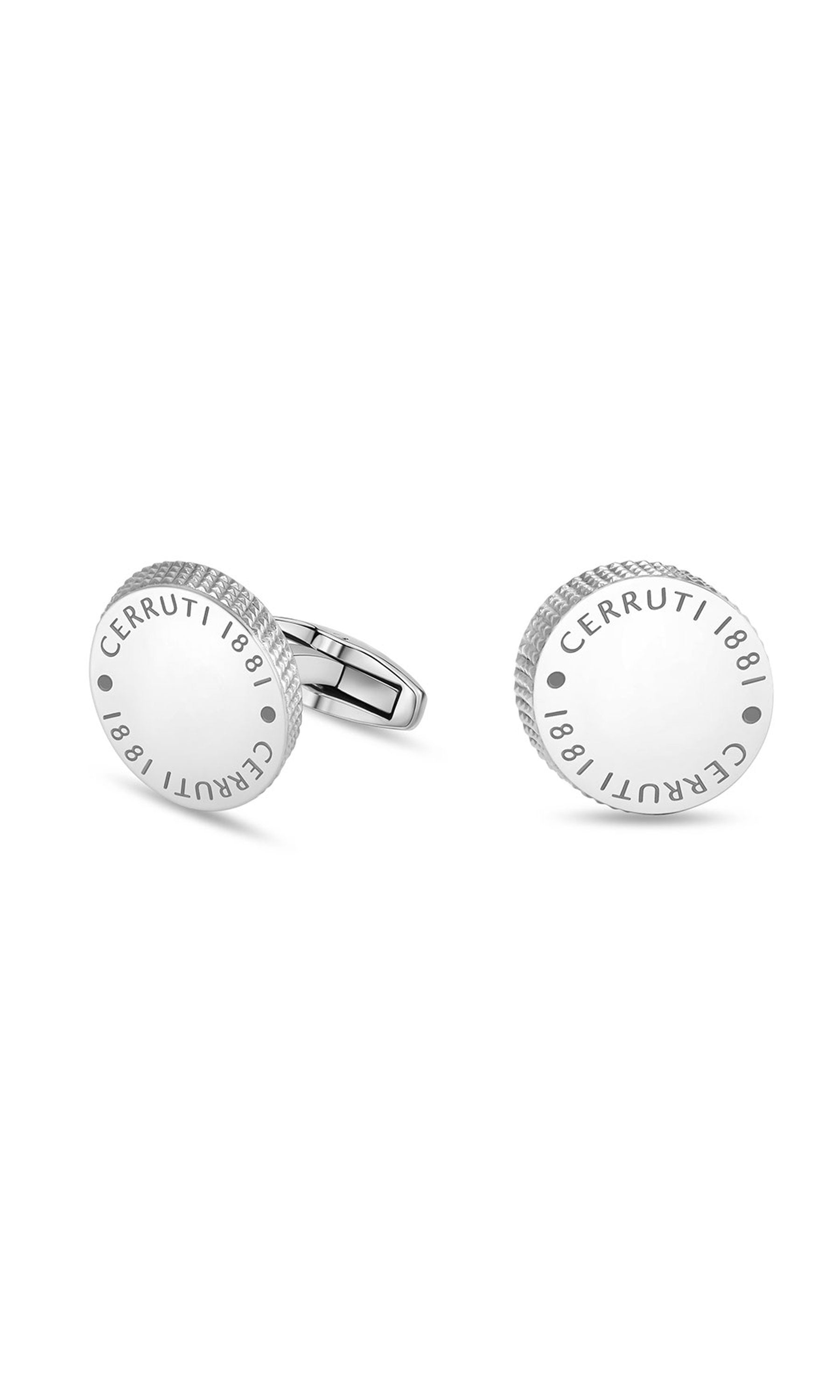 Cerruti 1881 Ignazia Stainless Steel Round Cufflinks for Men