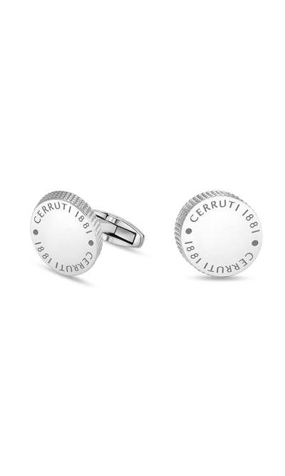 Ignazia Stainless Steel Round Cufflinks for Men