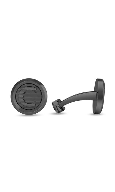 Fabio Stainless Steel Round Cufflinks for Men
