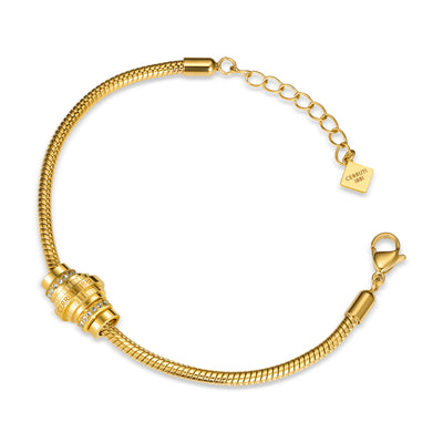 Tiziana Women's Gold Plated Snake Chain Bracelet