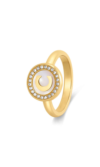 Raffaella Stainless Steel Halo Ring for Women
