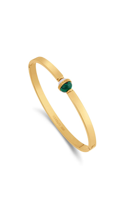 Luciana Stainless Steel Hinged Bangle for Women