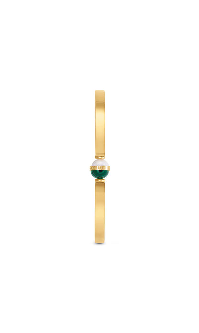 Luciana Stainless Steel Hinged Bangle for Women