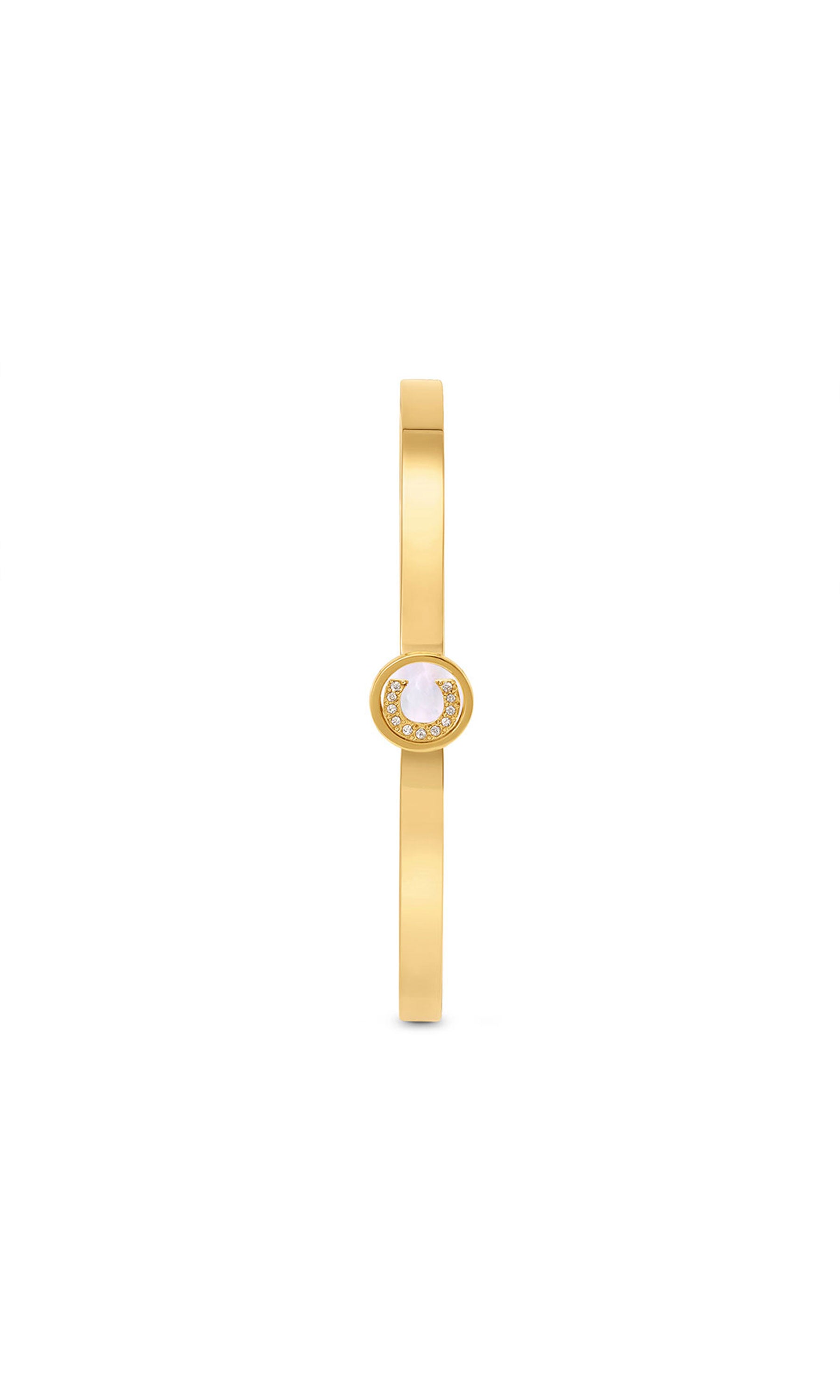 Flavia Stainless Steel Hinged Bangle for Women