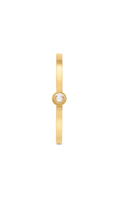 Flavia Stainless Steel Hinged Bangle for Women