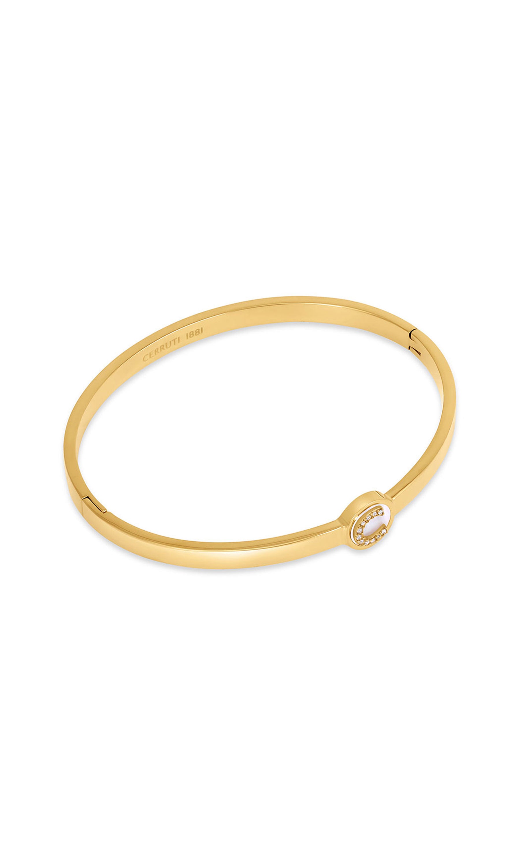 Flavia Stainless Steel Hinged Bangle for Women