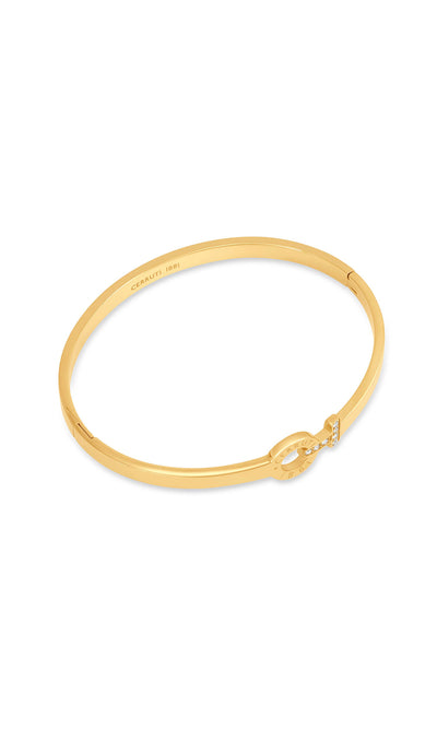 Flavia Stainless Steel Hinged Bangle for Women