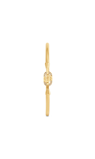 Flavia Stainless Steel Hinged Bangle for Women