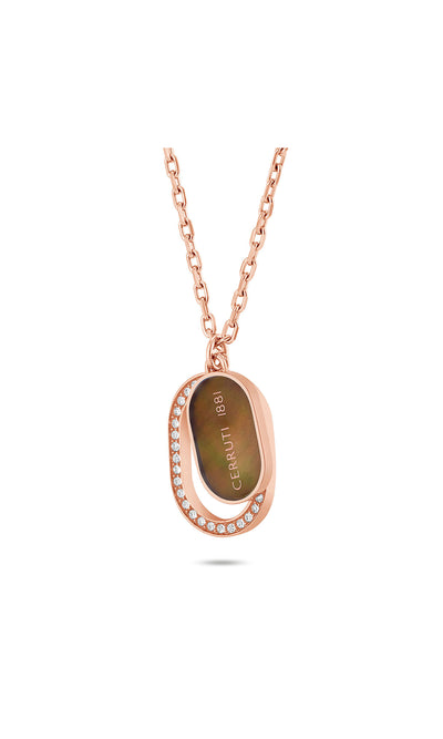 Cerruti 1881 Aosta Stainless Steel Pendant Necklace for Women