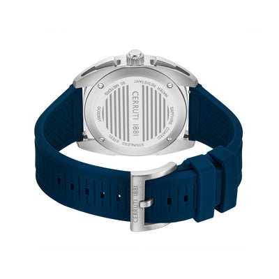 Cerruti 1881 Cuneo Silicone Strap Chronograph Watch for Men, 41.3mm