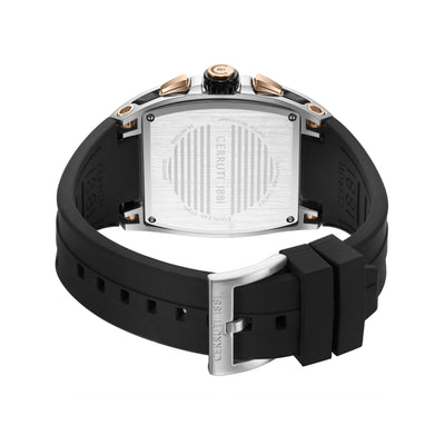 Cerruti 1881 Belluno Silicone Strap Chronograph Watch for Men, 41.5mm