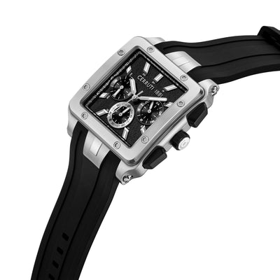Cerruti 1881 Odissea Master Silicone Strap Multifunction Watch for Men, 40.25mm