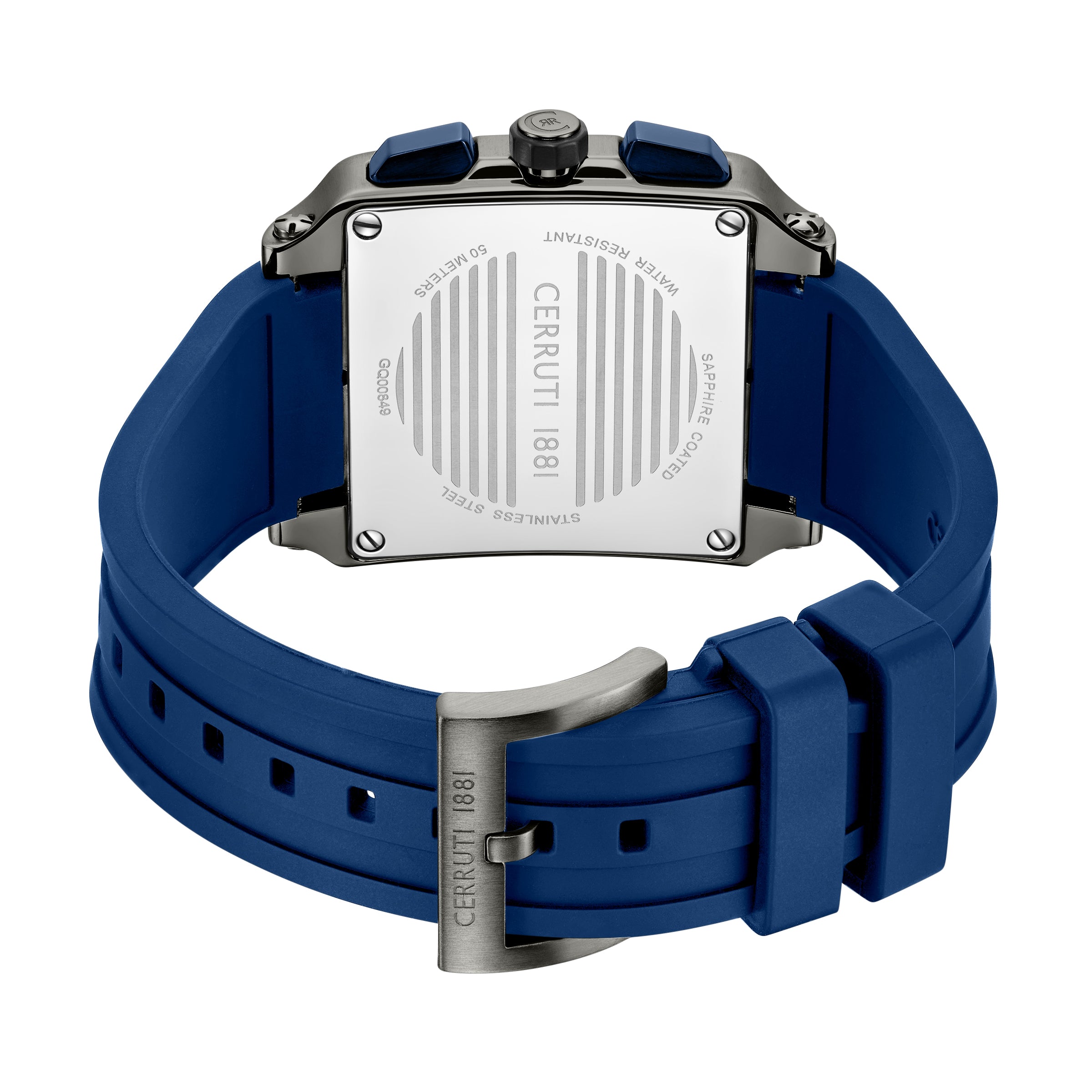 Cerruti 1881 Odissea Master Silicone Strap Multifunction Watch for Men, 40.25mm
