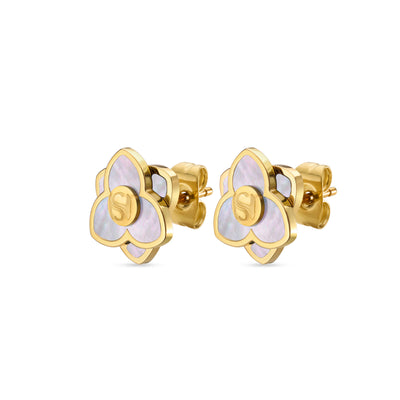 Burj Women's Gold Plated Stud Earrings