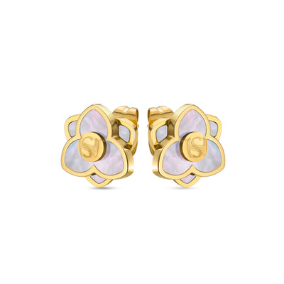 Burj Women's Gold Plated Stud Earrings