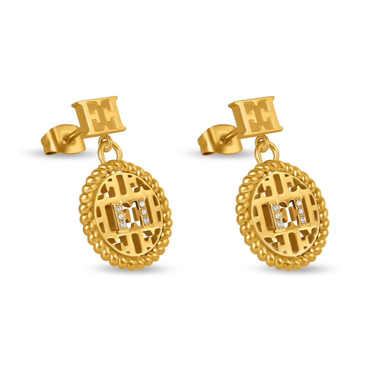 Linda Gold Plated Drop Earrings for Women