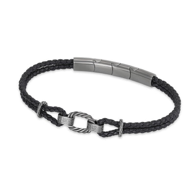 William Braided Leather Bracelet for Men