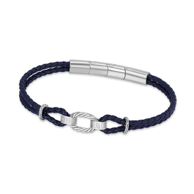 William Braided Leather Bracelet for Men