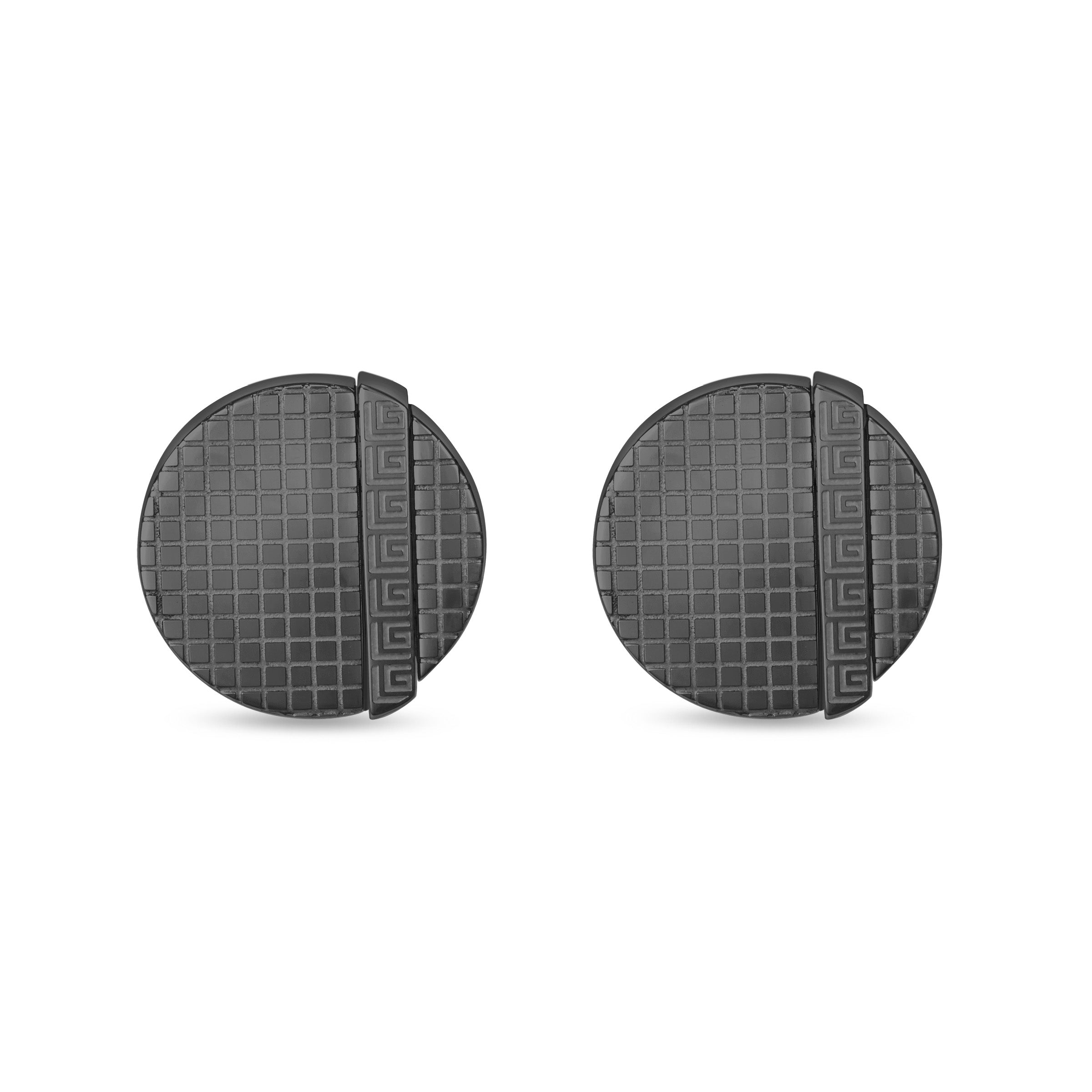 Guy Laroche Alex.2 Stainless Steel Round Cufflinks for Men