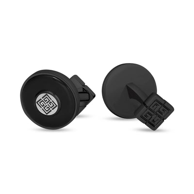 Boris Stainless Steel Round Cufflinks for Men