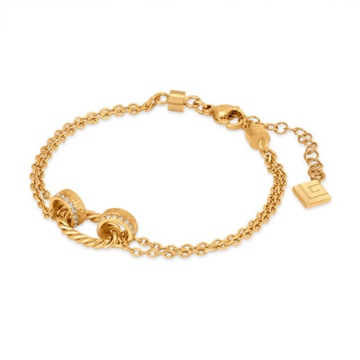 Eleonore Yellow Gold Plated Stainless Steel Chain Bracelet for Women