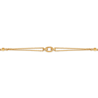 Eleonore Yellow Gold Plated Stainless Steel Chain Bracelet for Women