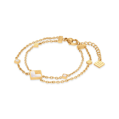 Lea Yellow Gold Plated Stainless Steel Chain Bracelet for Women