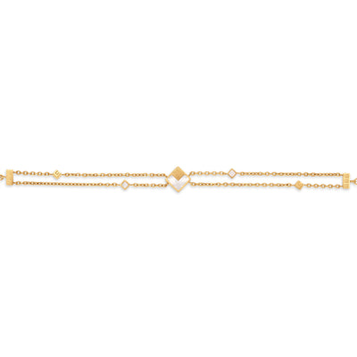 Lea Yellow Gold Plated Stainless Steel Chain Bracelet for Women