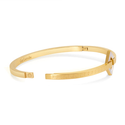 Coralie Gold Plated Stainless Steel Hinged Bangle for Women