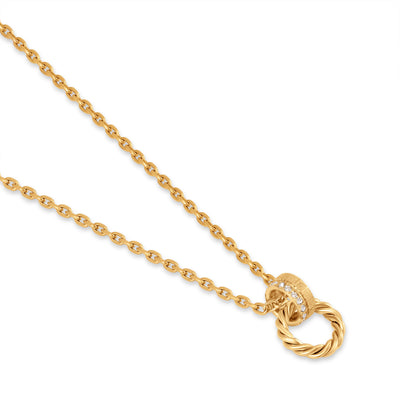 Guy Laroche Eleonore Gold Plated Stainless Steel Pendant Necklace for Women