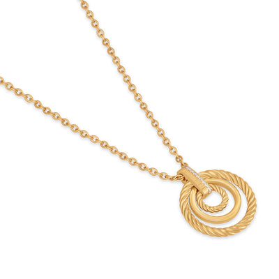Guy Laroche Eleonore Gold Plated Stainless Steel Pendant Necklace for Women